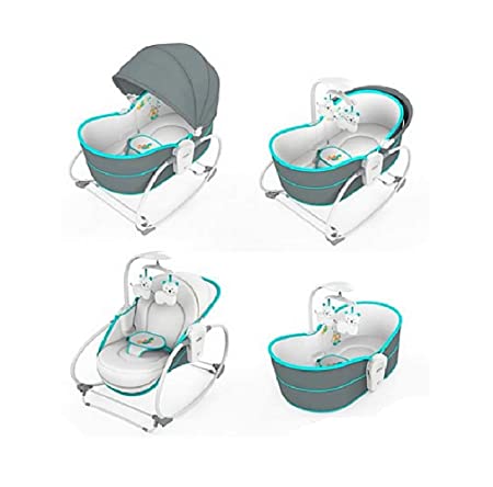 Berceau Couffin Mastela Pour Votre Bébé 5 En 1 – Bleu – Image 3