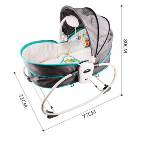 Berceau Couffin Mastela Pour Votre Bébé 5 En 1 – Gris – Image 4