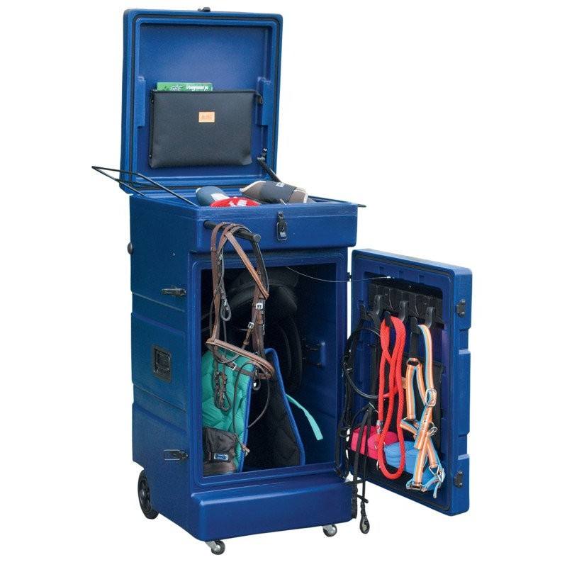 Malle roulante de concours chevaux de selle