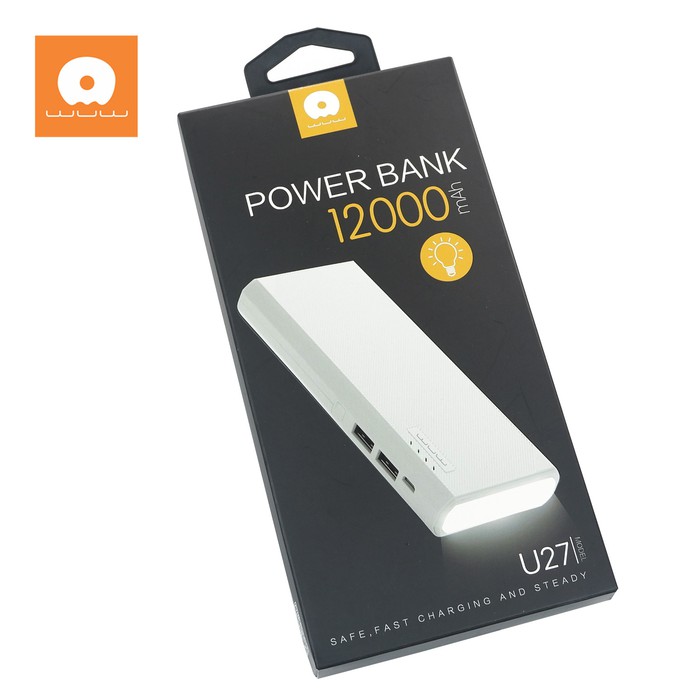 Batterie externe WUW U27 12000 mAh avec 2 sorties USB